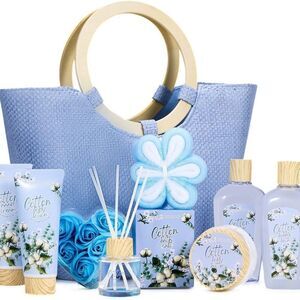 Spa Gift Set for Women-10pcs Cotton Scent Gift Box in Exquisite Tote Bag